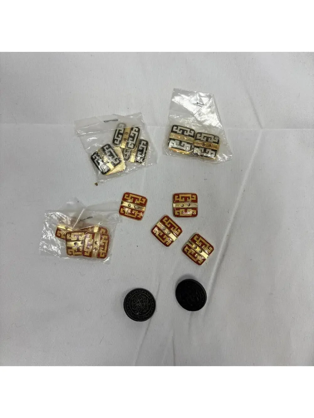 Vintage Metal Military Style Sewing Buttons